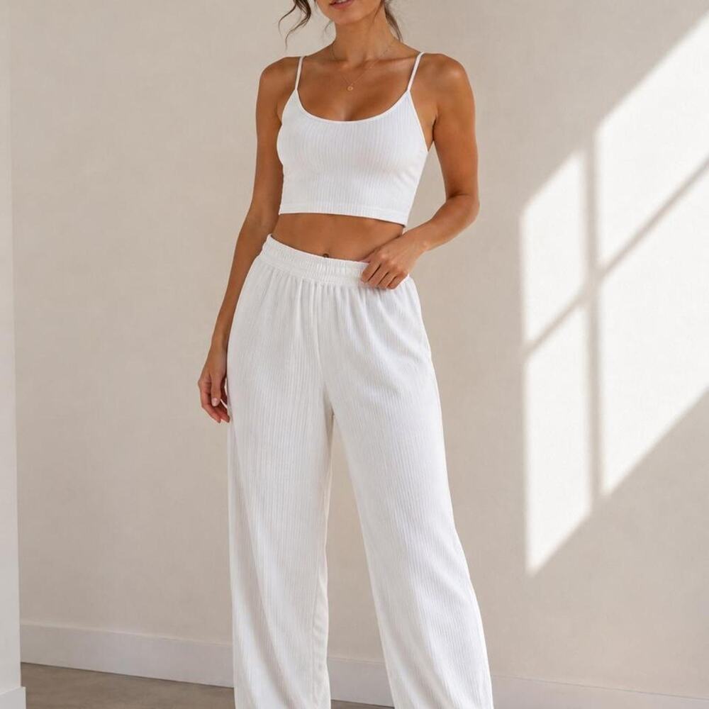 Altard state white ribbed knit